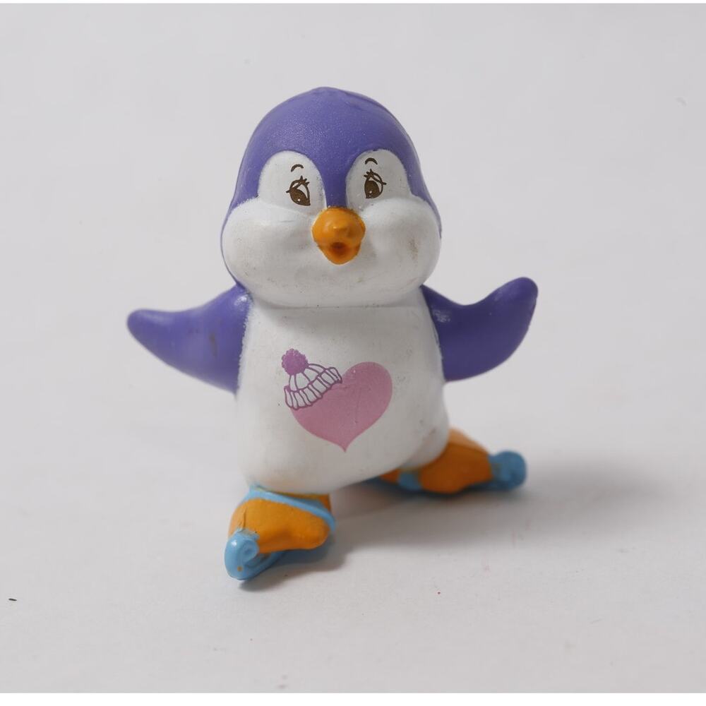 1980s Care Bears Cousins Cozy Heart Penguin Ice Skating Figurine ~260817-WH 1003